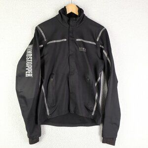 Gore Jacket Womens Small Black Windstopper Soft Shell Running Lightweight Zip